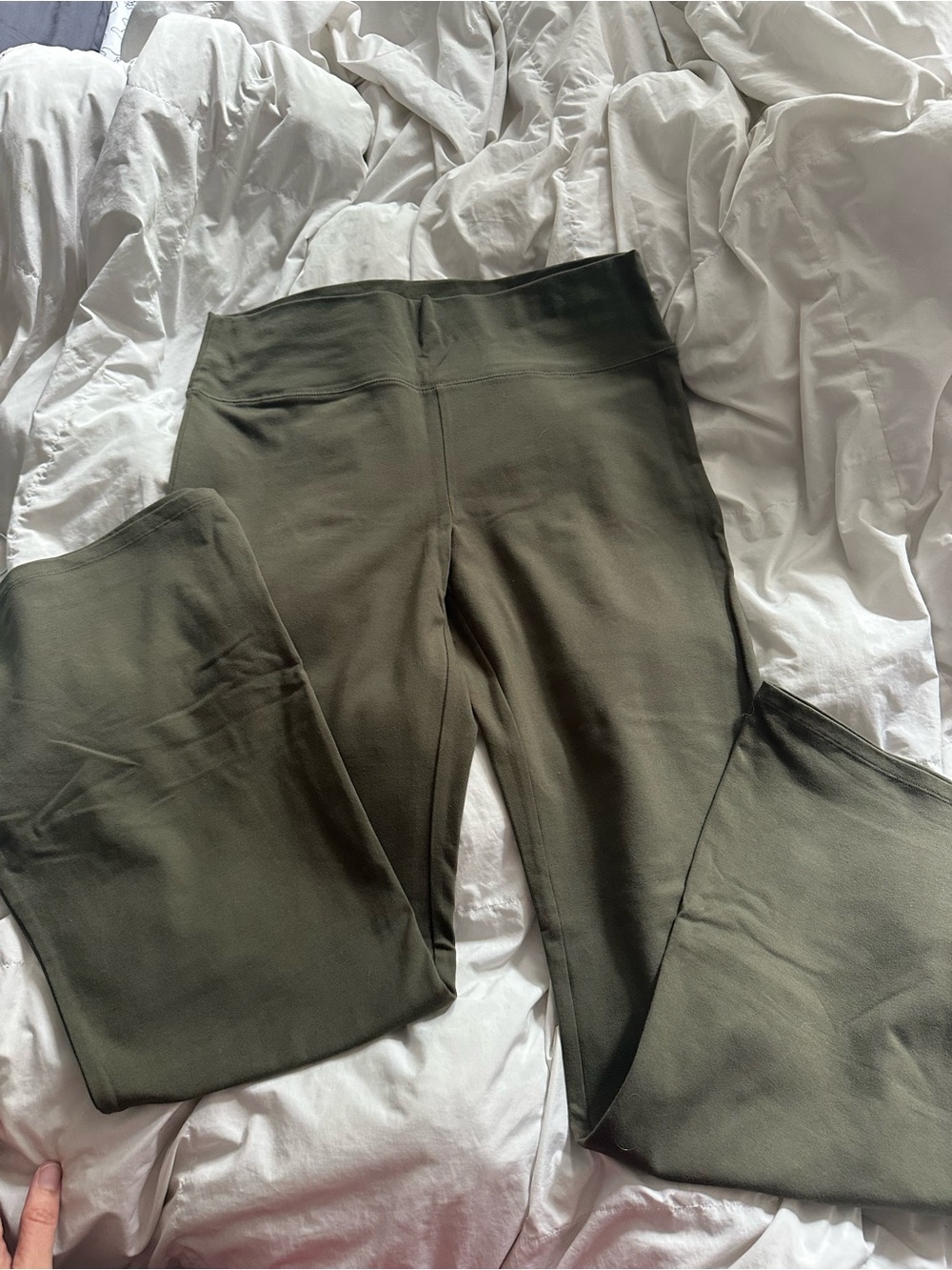 Wild Fable High-Waist Olive Green Flare Pants